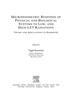 cover image of Microdosimetric Response of Physical and Biological Systems to Low- and High-LET Radiations